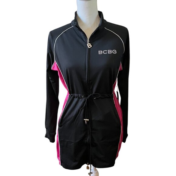 BCBGMAXAZRIA Zip Front Two tone Jacket NEW $199 - Picture 1 of 9